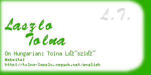 laszlo tolna business card